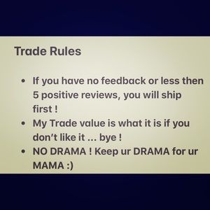 Other - TRADE RULES Other - TRADE RULES